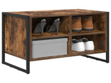 Shoe Cabinet Smoke Oak 60 x 35 x 44 cm Engineered Wood 886458