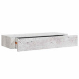 Wall-mounted Drawer Shelf Concrete Grey 60x23.5x10cm MDF 330265