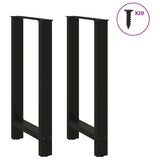 Bar Table Legs Black 2 pcs 40x cm Steel 4013324