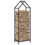 Firewood Rack Black 40x25x120 cm Cold-rolled steel 864299