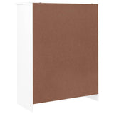 Shoe Cabinet ALTA White 77x35x96 cm Solid Wood Pine 353926