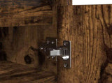 Shoe Cabinet Smoked Oak 57x34x76 cm Engineered Wood 861872