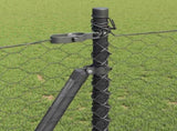 Hexagonal Fence with Concrete Base 50 x 0.8 m PVC-Coated Steel 3353691