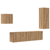 TV Cabinet Wall-mounted 4 pcs Artisan Oak Engineered Wood 3402765