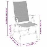 Garden Dining Set 3 pcs Anthracite Powder-Coated Steel 3379289