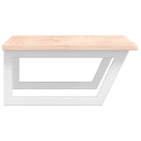 Basin Shelf Wall Mounted Steel and Solid Wood Oak 3302598