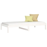 ZNTS Day Bed without Mattress White 90x200 cm Solid Wood Pine 820413