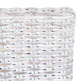 Dining Chairs 4 pcs White Kubu Rattan and Mango Wood 275465