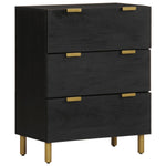 3 Piece Sideboards Black Engineered Wood 3309993
