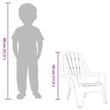 Garden Chairs 2 pcs for Children Orange 37x34x44cm PP Wooden Look 364742