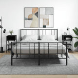 Bedside Tables 2 pcs Black 35x34.5x70 cm Engineered Wood 825884
