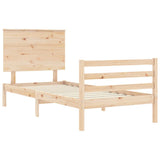 Bed Frame without Mattress Small Single Solid Wood 3195181