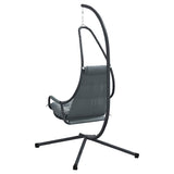 Hanging Egg Chair Folding Anthracite 94 x 107 x 196.5 cm Steel 42003852