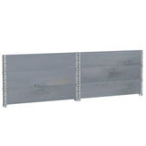 Pallet Collars 3 pcs Grey 100x100 cm Solid Wood Pine 3295376