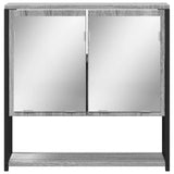 Bathroom Mirror Cabinet Grey Sonoma 60x16x60 cm Engineered Wood 842424