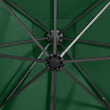 Cantilever Garden Parasol Green Polyester, Aluminium Large 312321