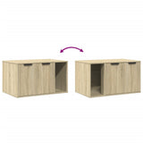 Cat Litter Box Enclosure Sonoma Oak 80x50x45 cm Engineered Wood 857735