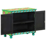 Hand Painted Sideboard Multicolour 70x35x60 cm Solid Mango Wood 321664
