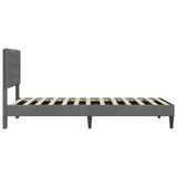 Bed Frame with Headboard Dark Grey 90 x 190 cm Velvet 42027692
