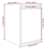 ZNTS Wall Cabinets 2 pcs 30x30x40 cm Solid Wood Pine 813476