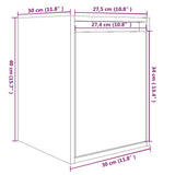 Wall Cabinets 2 pcs Honey Brown 30x30x40 cm Solid Wood Pine 813482