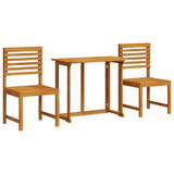 Garden Bistro Set 3 pcs Brown Solid Acacia Wood 3328694