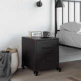 Bedside Cabinet Black 36x39x43.5 cm Steel 846626