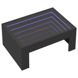 ZNTS Coffee Table with Infinity LED Black 70x50x30 cm 847610