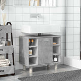 Bathroom Cabinet Concrete Grey 60x32x53.5 cm Engineered Wood 856143