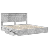 Storage Bed Concrete Grey 180 x 200 cm Engineered Wood 3410226