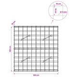 Gabion with 5 mm Wire and 10x10 cm Mesh 100x10x100 cm 3464924