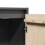 Wall Cabinets 2 pcs Grey 30x30x100 cm Solid Pinewood 813510