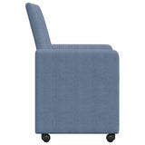 Dining Chairs with Wheels 2 pcs Blue 57 x 66 x 94 cm 42017804