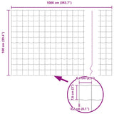 Fence and Post Silver 1 x 10 m Steel 3336217