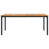 Outdoor Table Natural and Black 180 x 90 x 75 cm 4010612