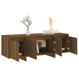 TV Cabinet Brown Oak 120x30x40.5 cm Engineered Wood 813052