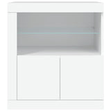 Sideboard with LED Lights White 60.5x37x67 cm 836616