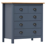 Sideboard Hill Grey 79x40x80 cm Solid Pine Wood 288917