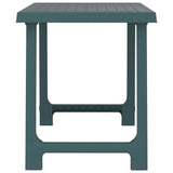 Camping Table Green 79x56x64 cm PP Wooden Look 364736