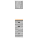 ZNTS Garage Cabinets 2 pcs Grey Sonoma Engineered Wood 3328328