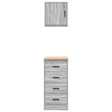 ZNTS Garage Cabinets 2 pcs Grey Sonoma Engineered Wood 3328328