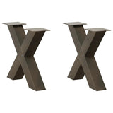 Coffee Table Legs X-Shaped 2 pcs Natural Steel 50x cm Steel 4012959