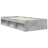 Bed Frame with Storage with Shelf Concrete Grey 80 x 200 cm 3429522