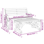 ZNTS 2 Piece Garden Lounge Set Solid Wood Fir 365105