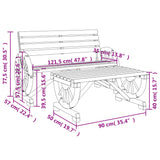 Garden Lounge Set natural wood Solid fir wood Medium Durable 365105