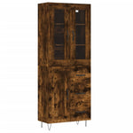 Highboard Smoked Oak 69.5x34x180 cm Engineered Wood 3198694