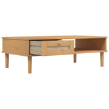 Coffee Table SENJA Rattan Look Brown 100x55x33 cm Solid Wood 358046