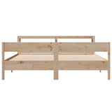 Bed Frame without Mattress 180x200 cm Super King Solid Wood Pine 3306177