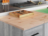 Garage Storage Cabinet Grey Sonoma 30x51x85 cm Solid Wood Pine 860585