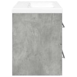 ZNTS 2 Piece Bathroom Furniture Set Concrete Grey Engineered Wood 3324922